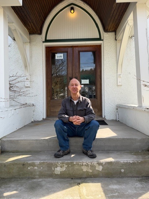 Will on the steps